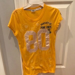 Pink Football tee shirt